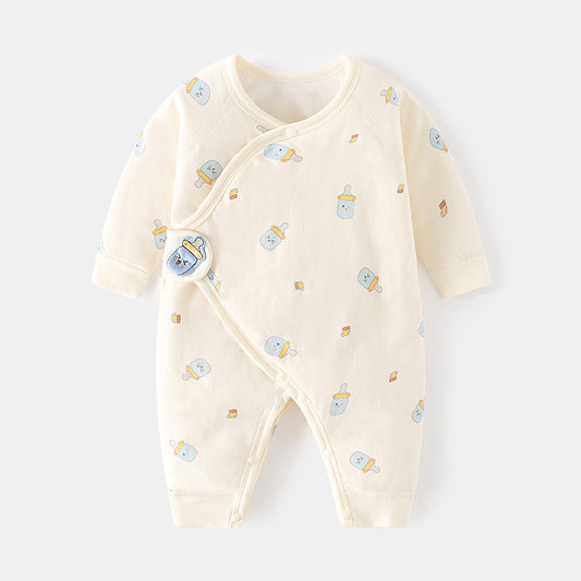Born Quilted Jumpsuit Thin Cotton Boneless Romper Gown Jumpsuit, Climbing Suit