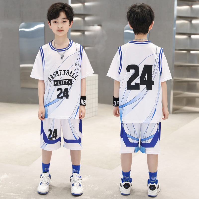 Children's Kobe Basketball Wear Summer T-shirt Jersey Medium Large Sports Fake Children's Suit