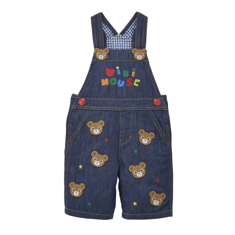 Children's Clothing Boys Cute Five Bear Rabbit Patch Denim Suspender Trousers Children's Pants