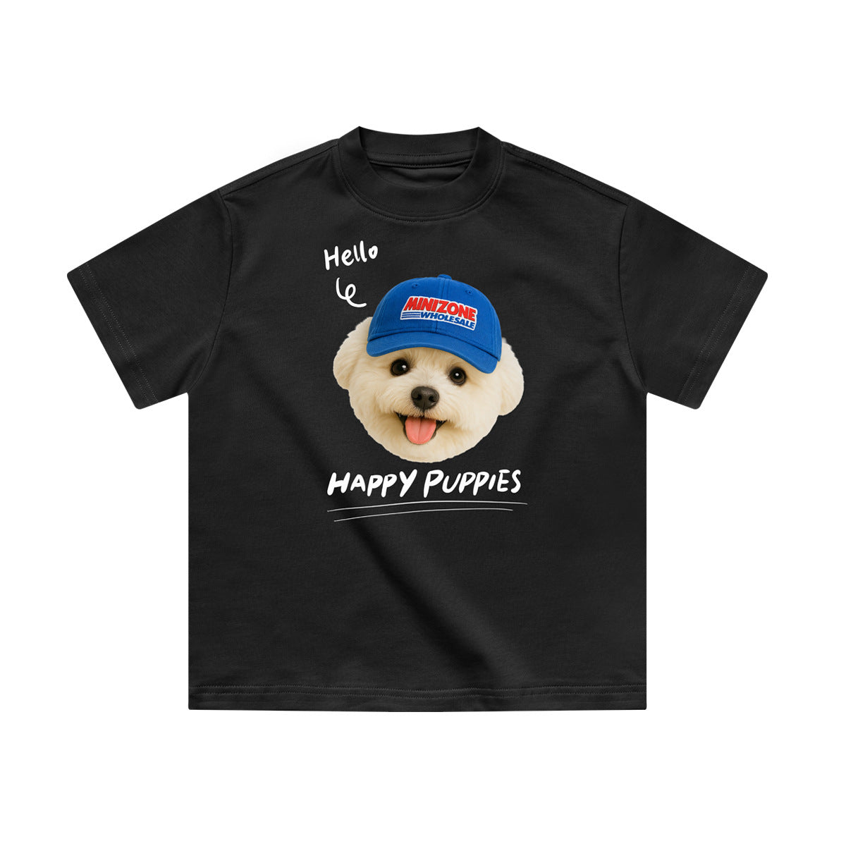 Children's Big Short Sleeve Heavy Cotton Boys Fun Top Loose Children's T-shirt