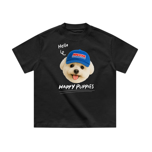 Children's Big Short Sleeve Heavy Cotton Boys Fun Top Loose Children's T-shirt