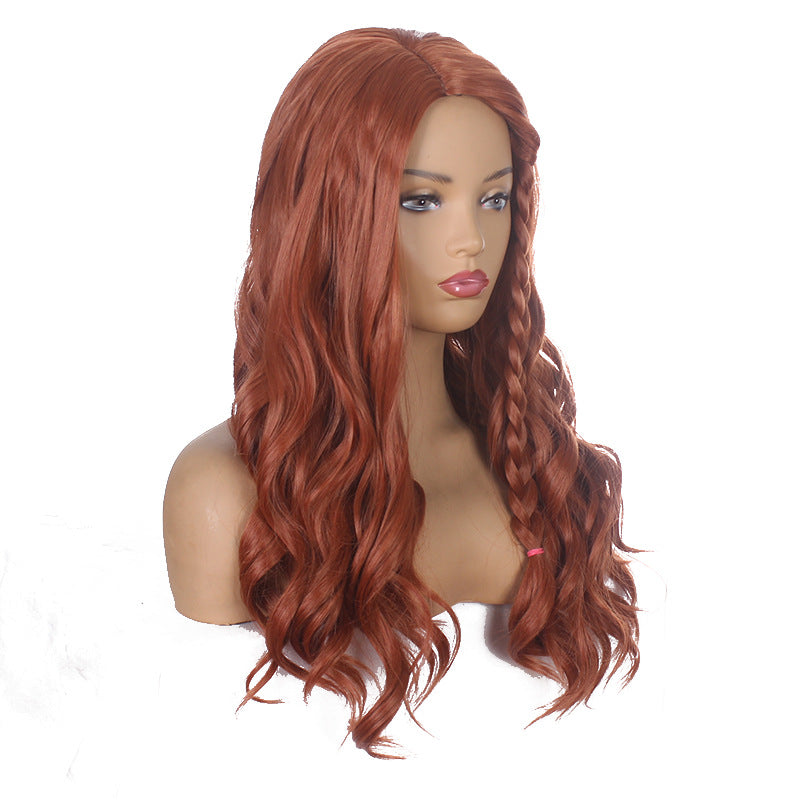 Avengers Black Widow With Braid Brown Cos Wig