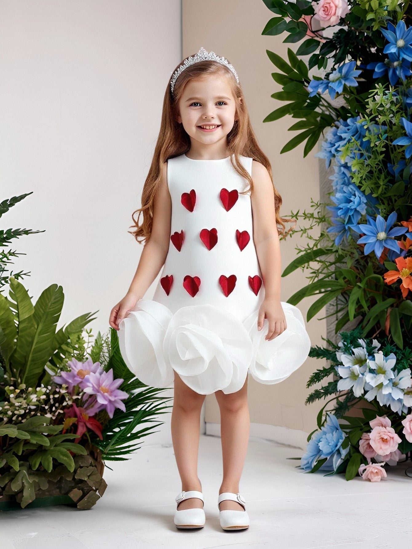 Children's Valentine's Day Instrumental Performance Suit Female Children's Dress