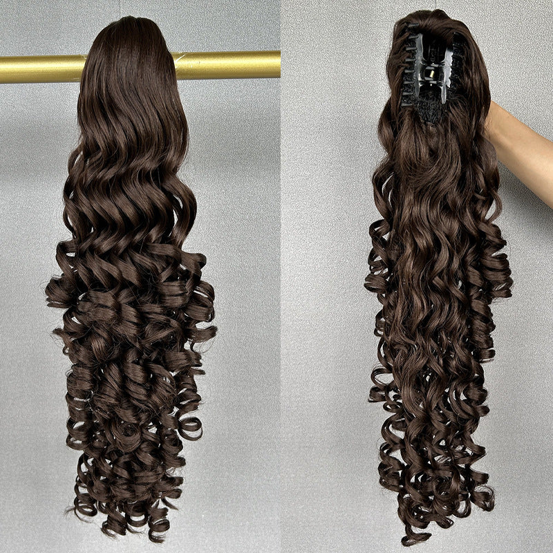 Grip Big Wave Long Curly Hair Claw Wig Ponytail