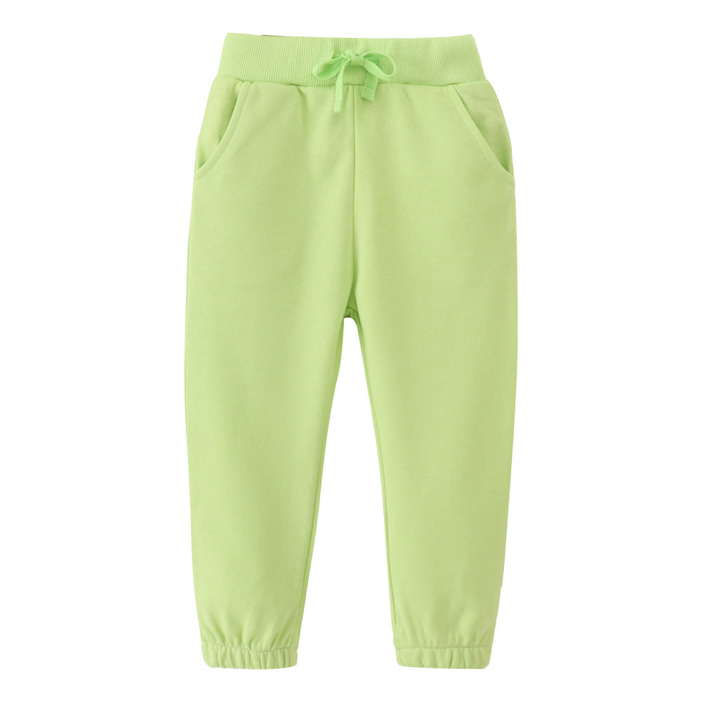 Children's Feather Length Boys Autumn Clothing Cotton Children's Pants