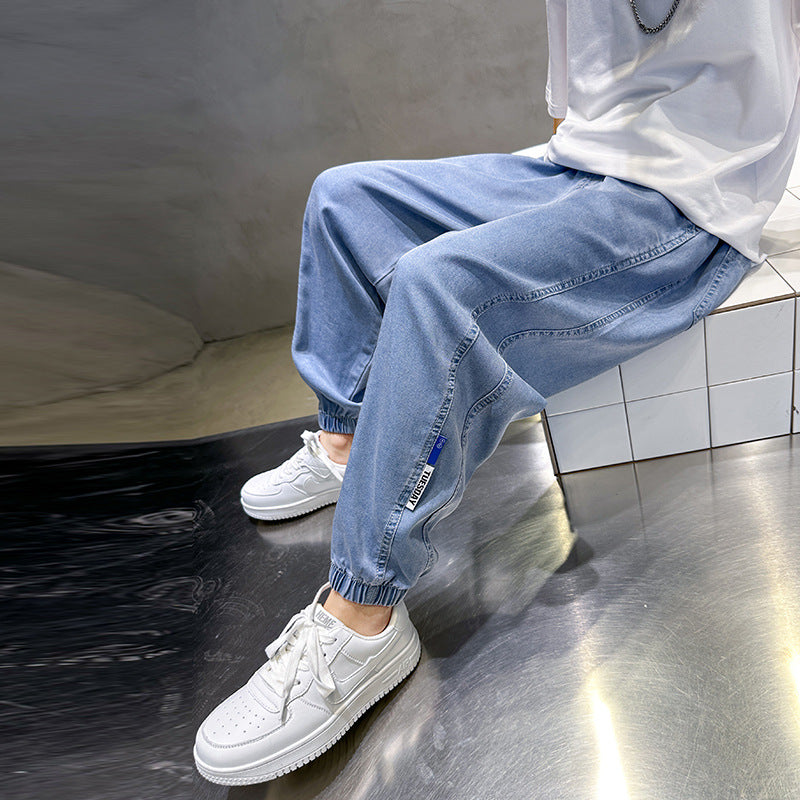 Summer Thin Jeans Ice Silk Anti Mosquito Children's Pants