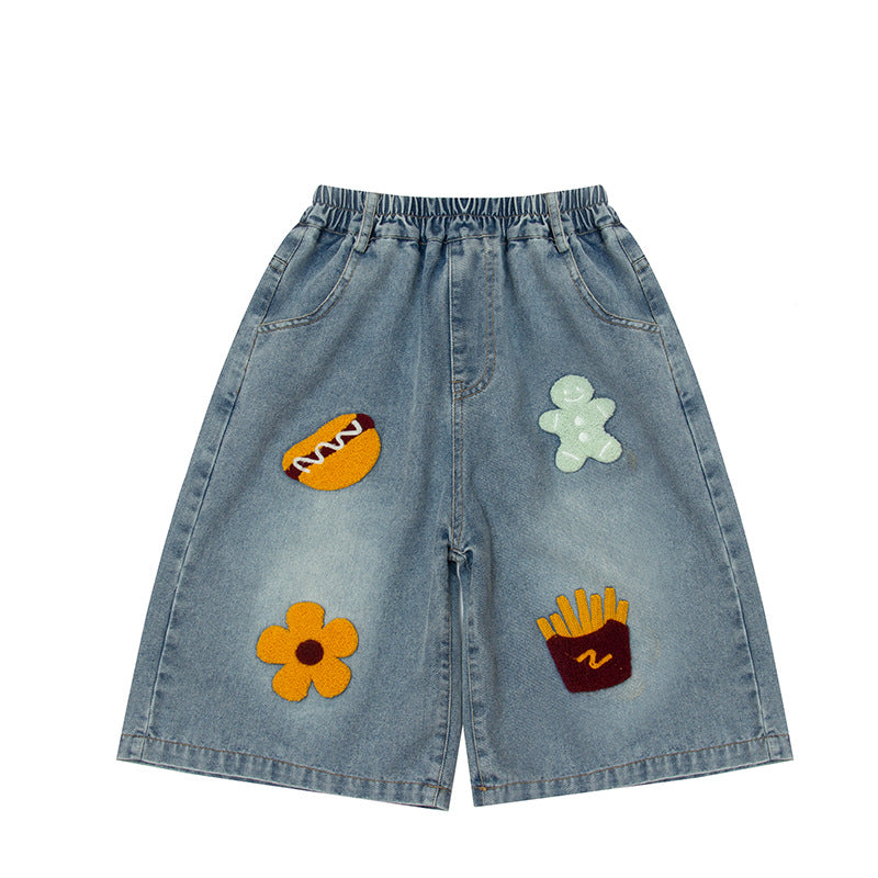Shorts Summer Wear Fashionable Big Western Style Towel Children's Pants