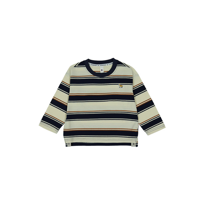 Children's Size Off Clothes Spring Classic Striped Children's T-shirt
