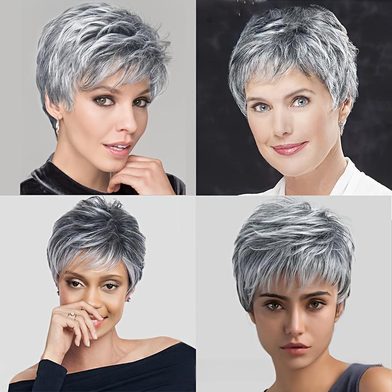 Female Head Cover Chemical Fiber Lady Wig Short Curly Hair
