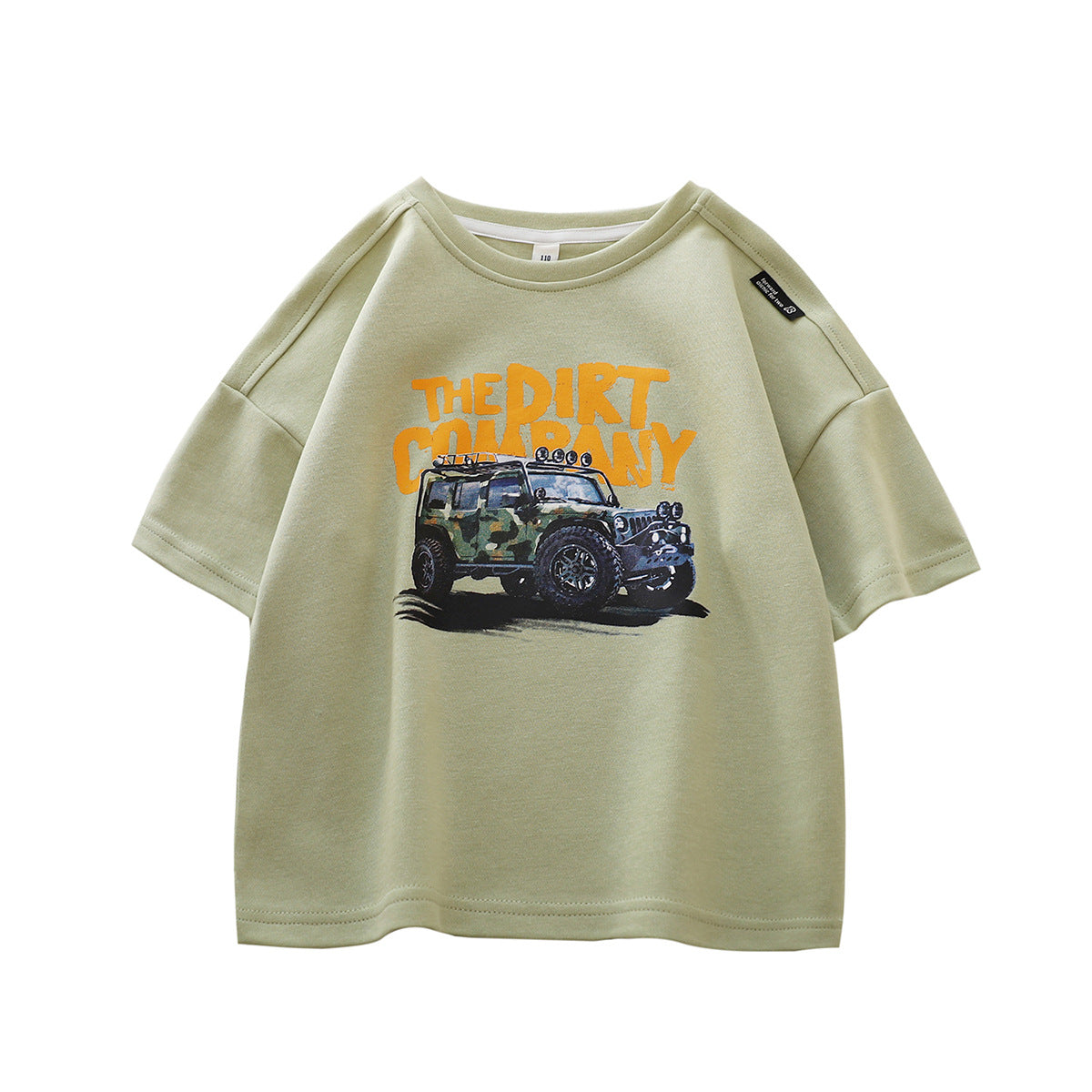 Children's Short-sleeved Medium Large Round Neck Top Cotton Clothes Children's T-shirt