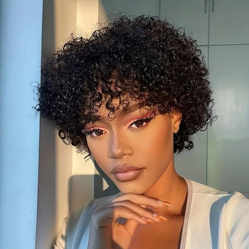 Fluffy Wigs With Small Head Cover Wig Short Curly Hair