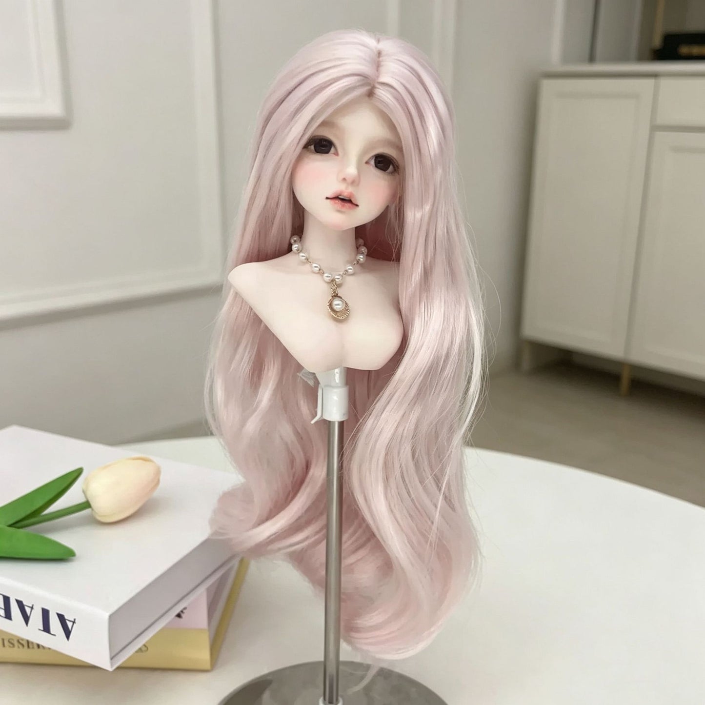 Doll Female Bangs Curly Big Wave Wig Long Curls
