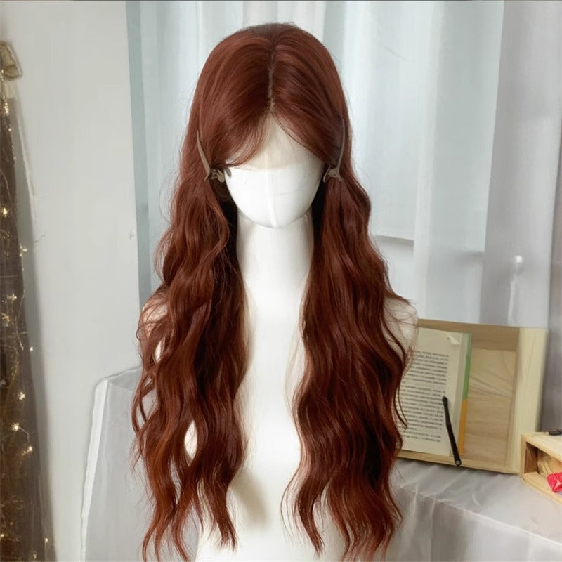Forehead Lace Hand Crochet Water Ripple Curly Wig Long Curls