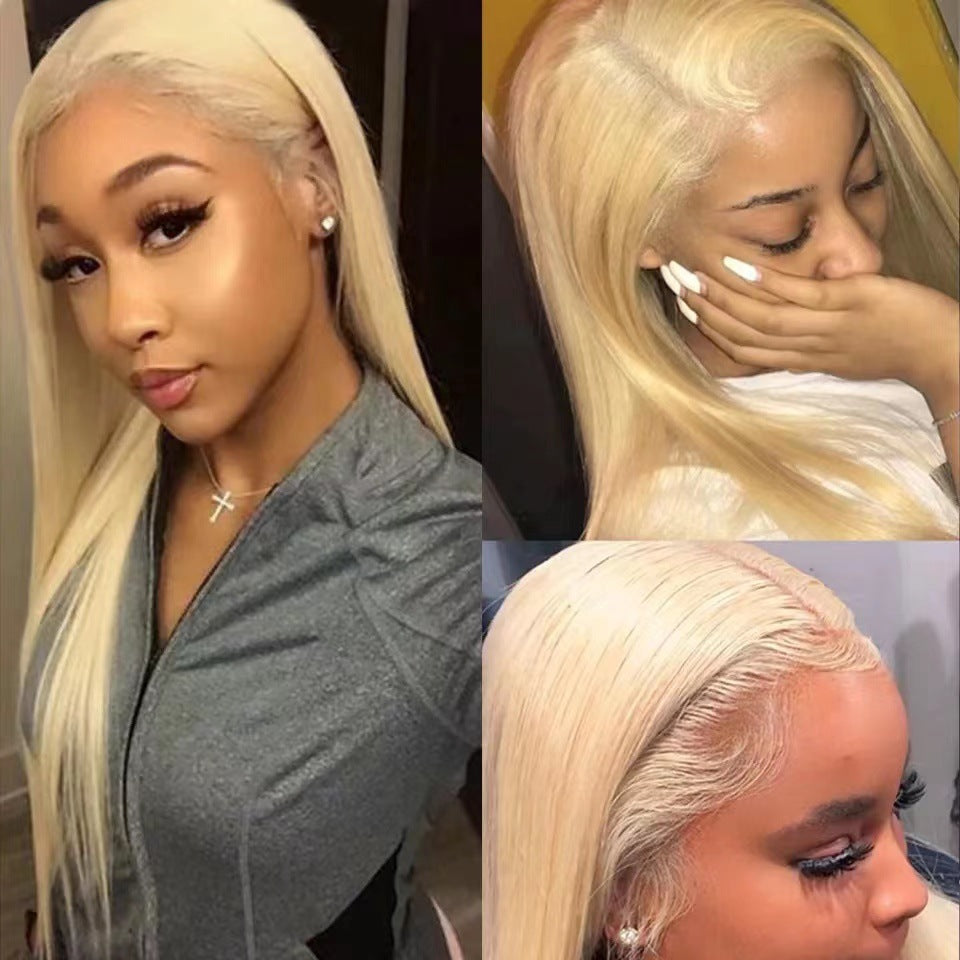 Front Lace Hair Fake Fiber Synthetic Long Straight Wig