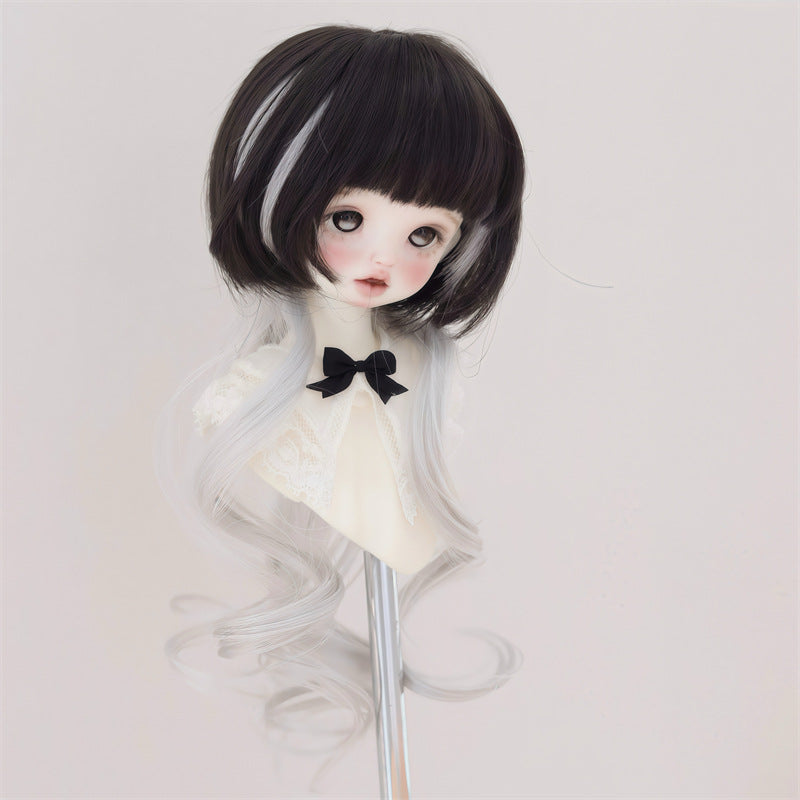 Doll Points Soft Silk Dress Up Wig Short Curly Hair