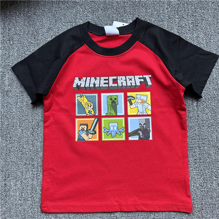 Children's Daily Order Summer My World Game Theme Children's T-shirt