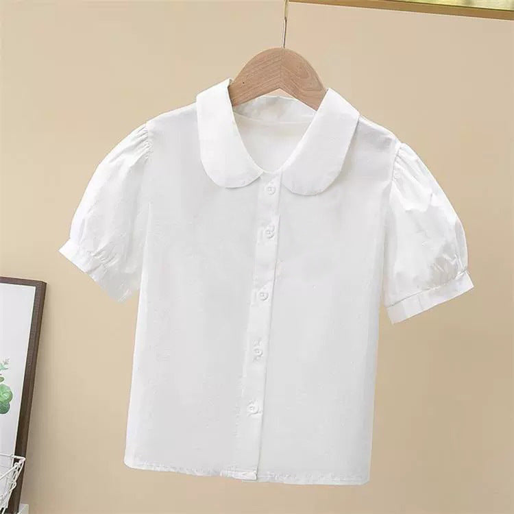 Children's Little Cotton Princess Peter Pan Collar Children's Shirt