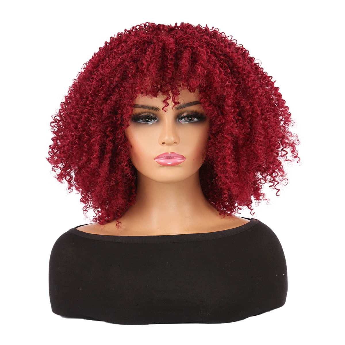 Fiber Female Head Cover African Small Wig Short Curly Hair