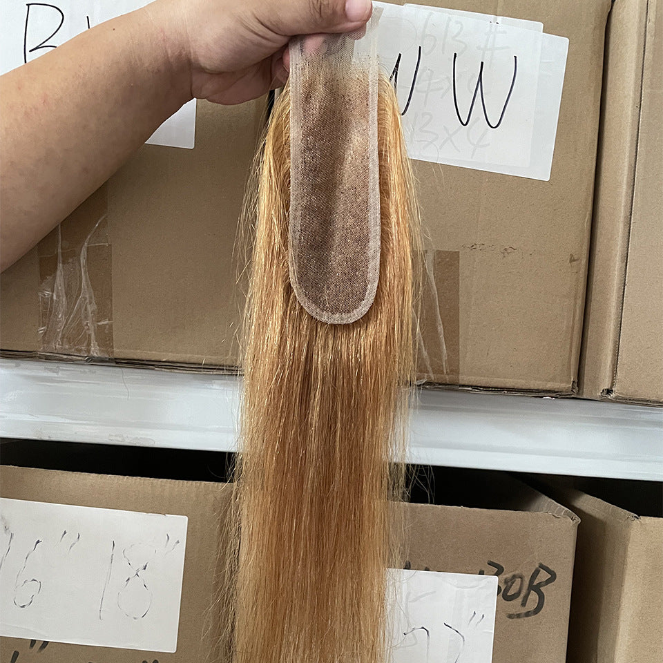 Graceful Glamorous Straight Human Lace Piece Real Hair Wig