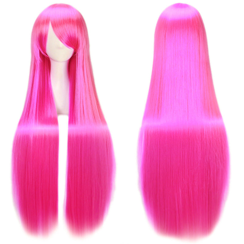 Classic Universal Color Hair Anime Fiber Long Straight Wig