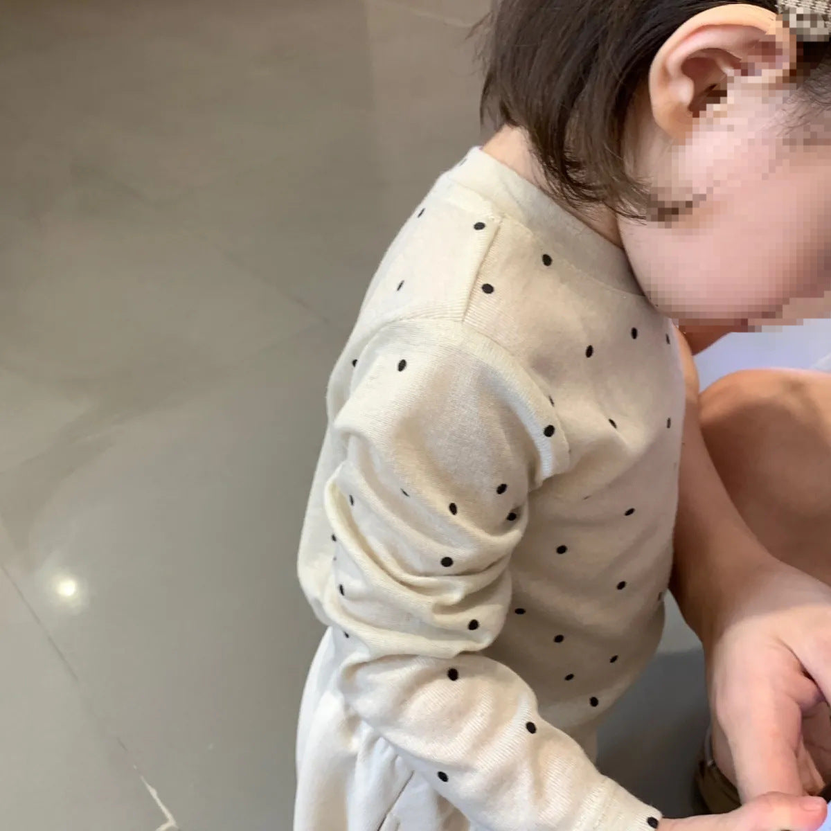 Children's Dot Long Sleeve Small Shirt Bottoming Children's T-shirt