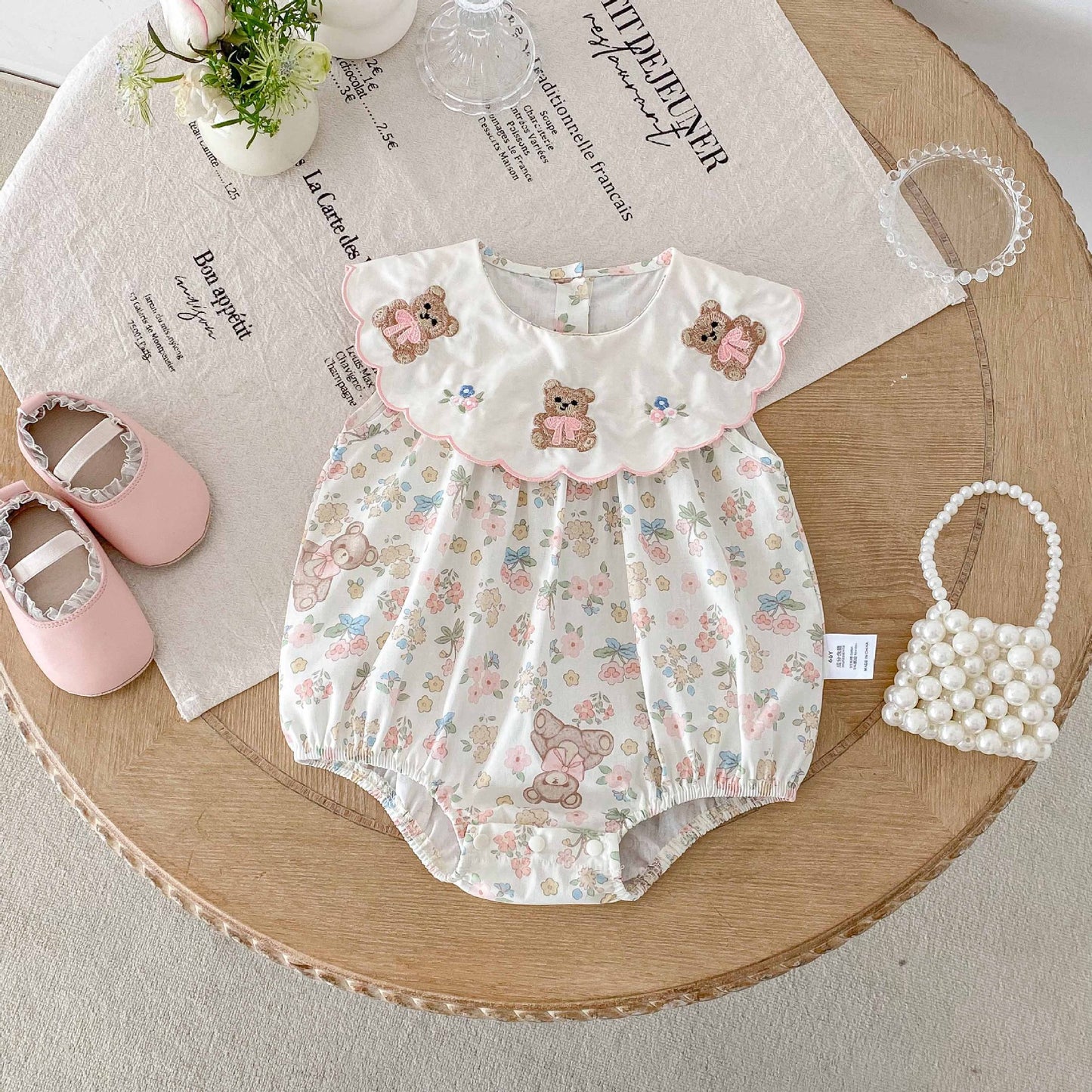 Summer Born Clothes Korean Style Jumpsuit Cute Bear Romper Thin Jumpsuit, Climbing Suit