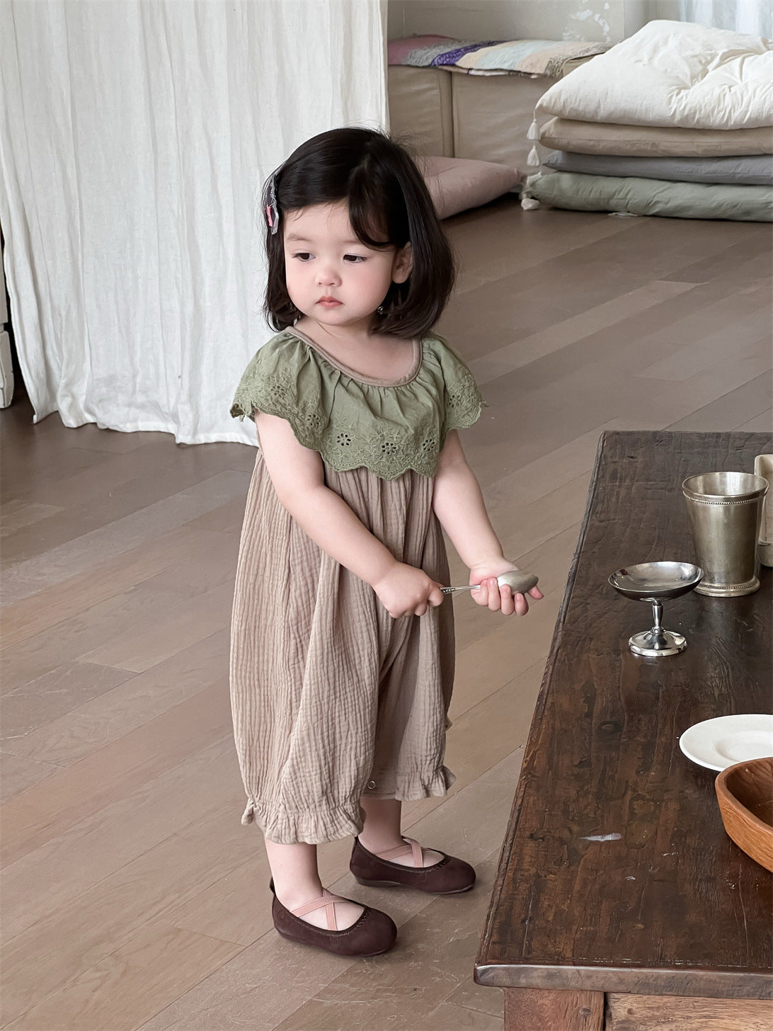 Children's Thin Clothing Princess Style Romper Korean Jumpsuit, Climbing Suit