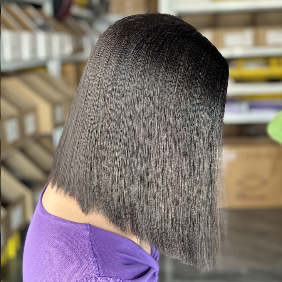 Charming Casual Beautiful Human Bone Straight Real Hair Wig