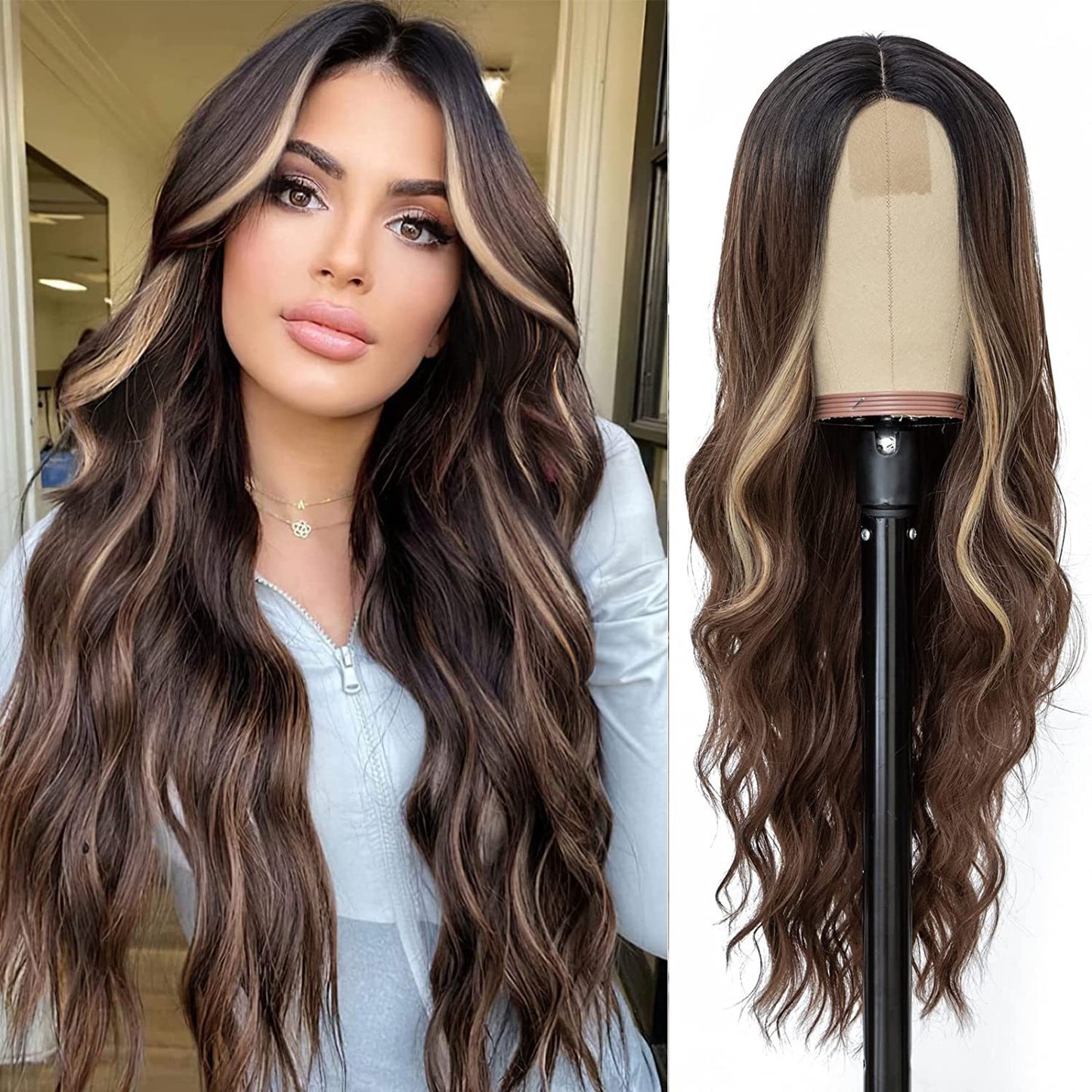 Women's Chemical Fiber Small Lace Headgear Big Wave Wig Long Curls