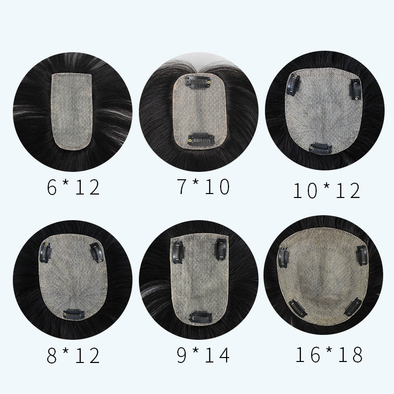 Delivery Needle Set Female Head Top Cover White Hair Real Wig