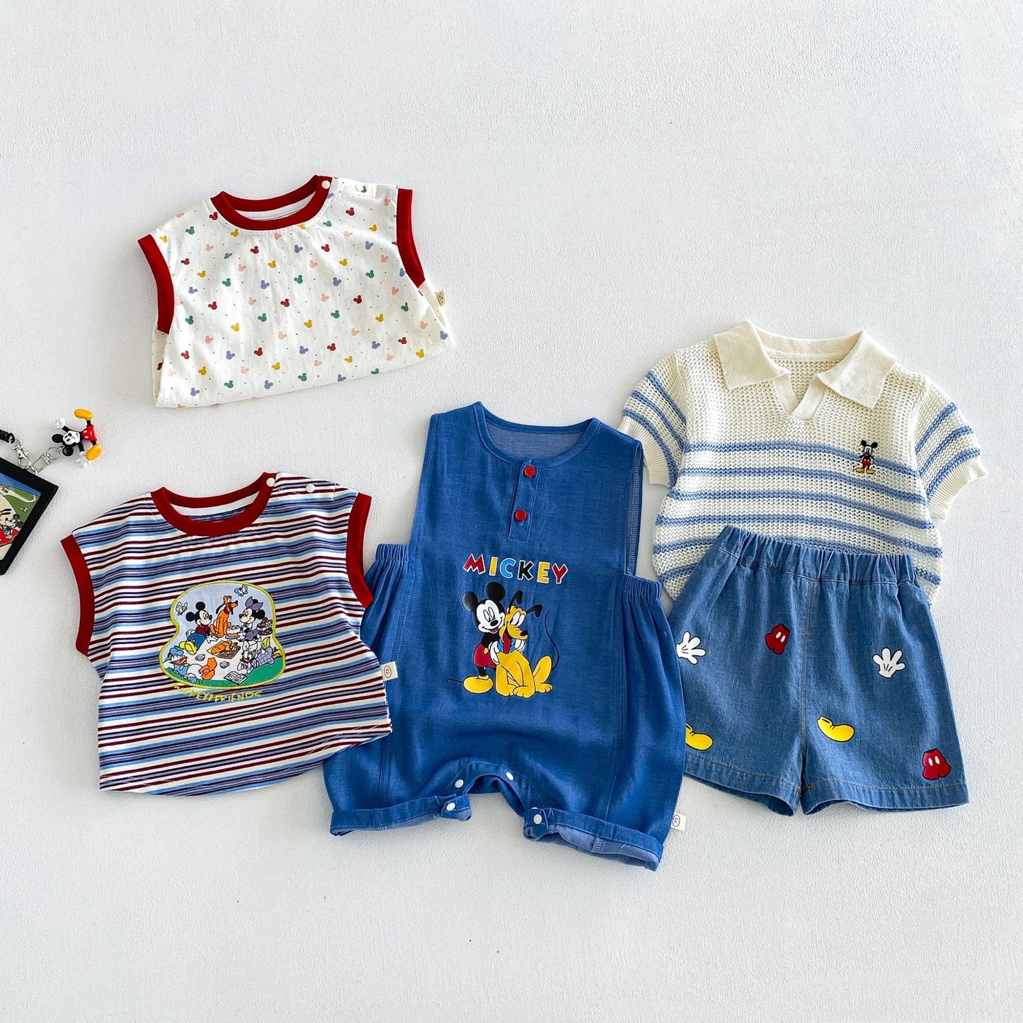 Children's Fashion Striped Vest Summer Top Korean Style Patchwork Children's T-shirt