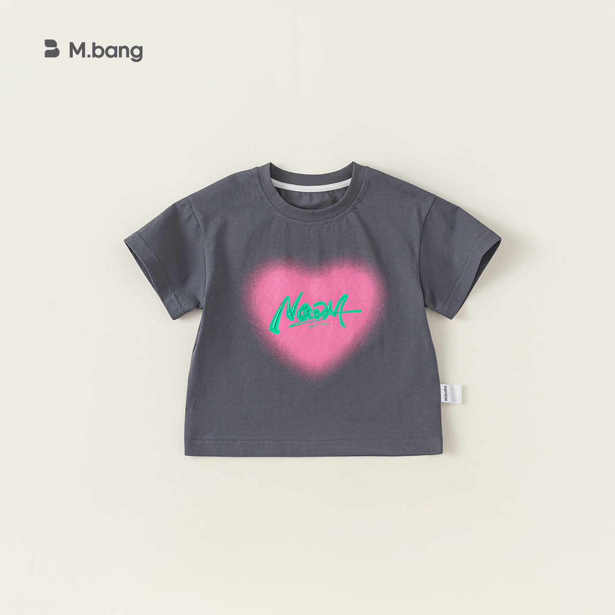 Children's Clothing Sweet Loving Heart Beaded Short-sleeved Children's T-shirt