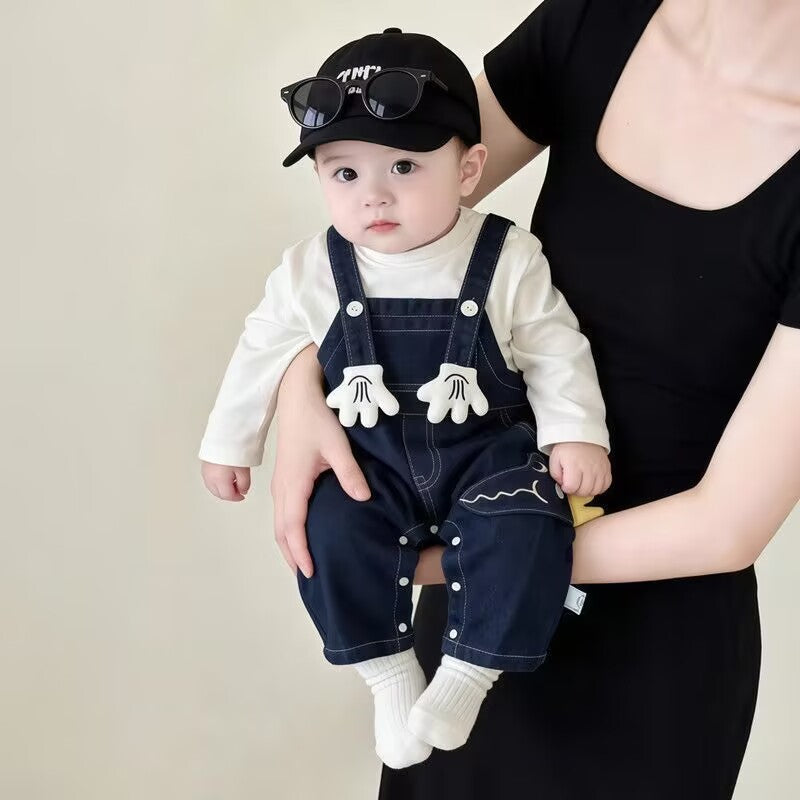 One-piece Romper Super Cute Denim Two-piece Children's Suit
