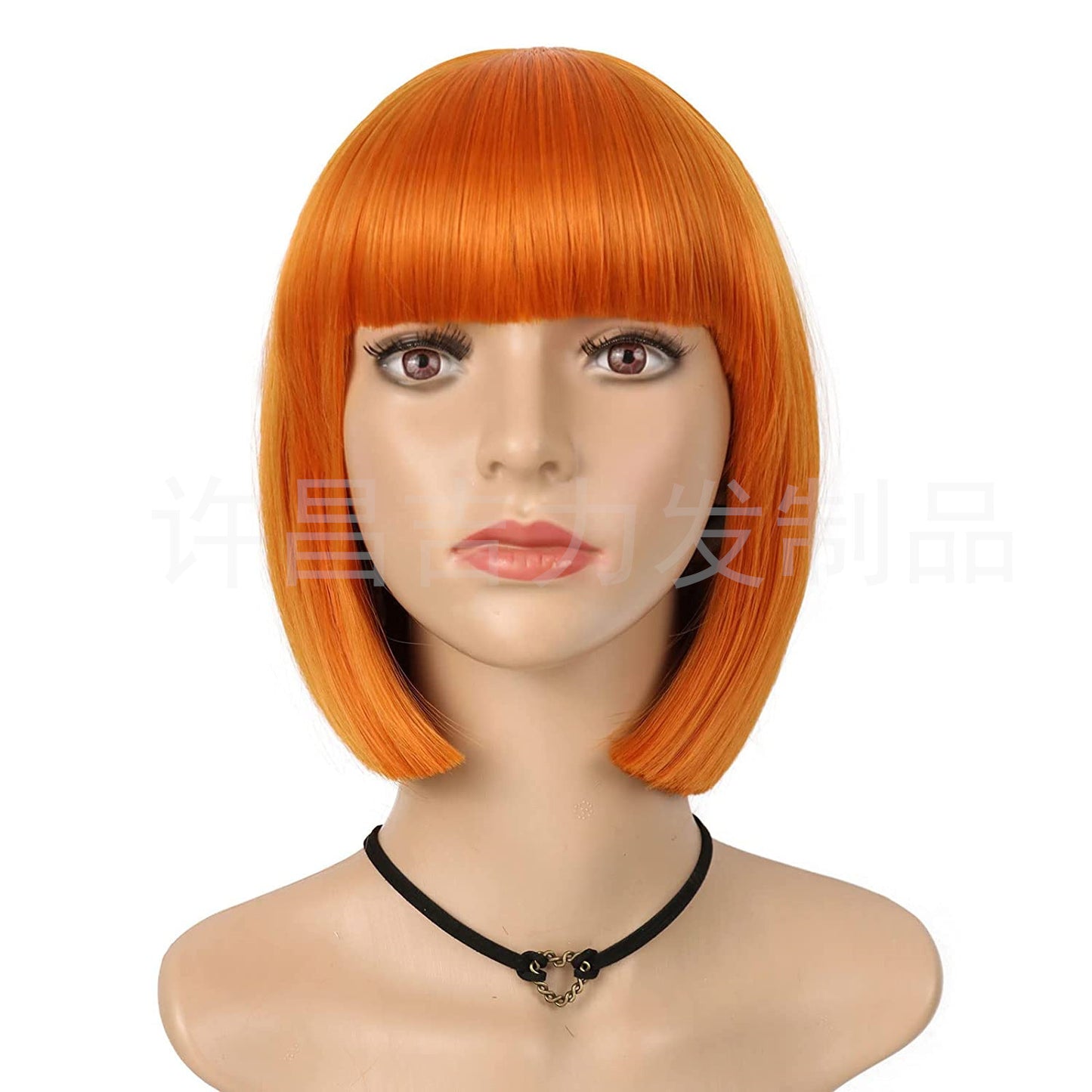 Unique Head Cover Bangs Synthetic Wigs Wig Short Straight Hair