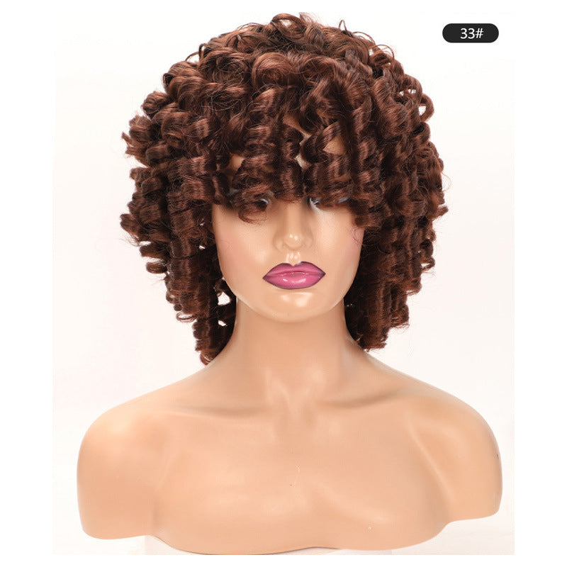 Stylish Unique Cool Classy African Small Wig Short Curly Hair