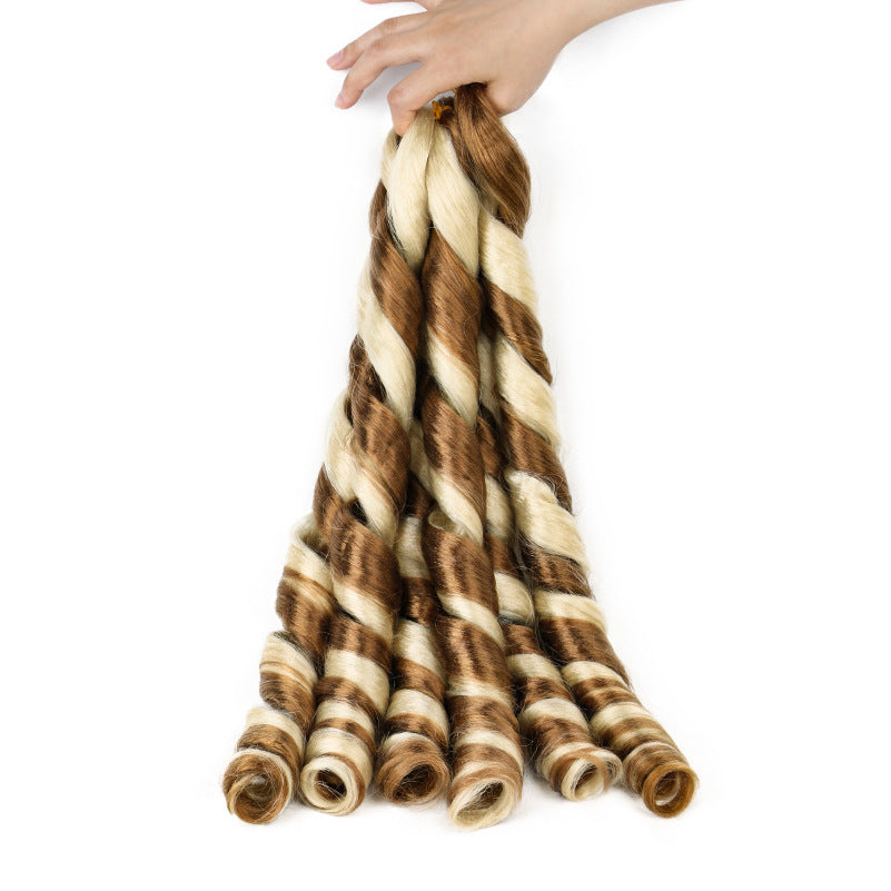 Fiber Low Temperature Tube Curved Large Wig Long Curls