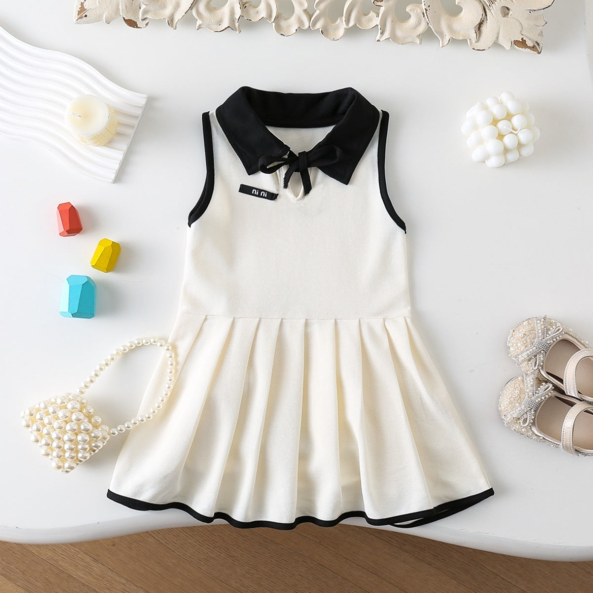 Children's Summer Fashionable Preppy Style Princess For Children's Dress