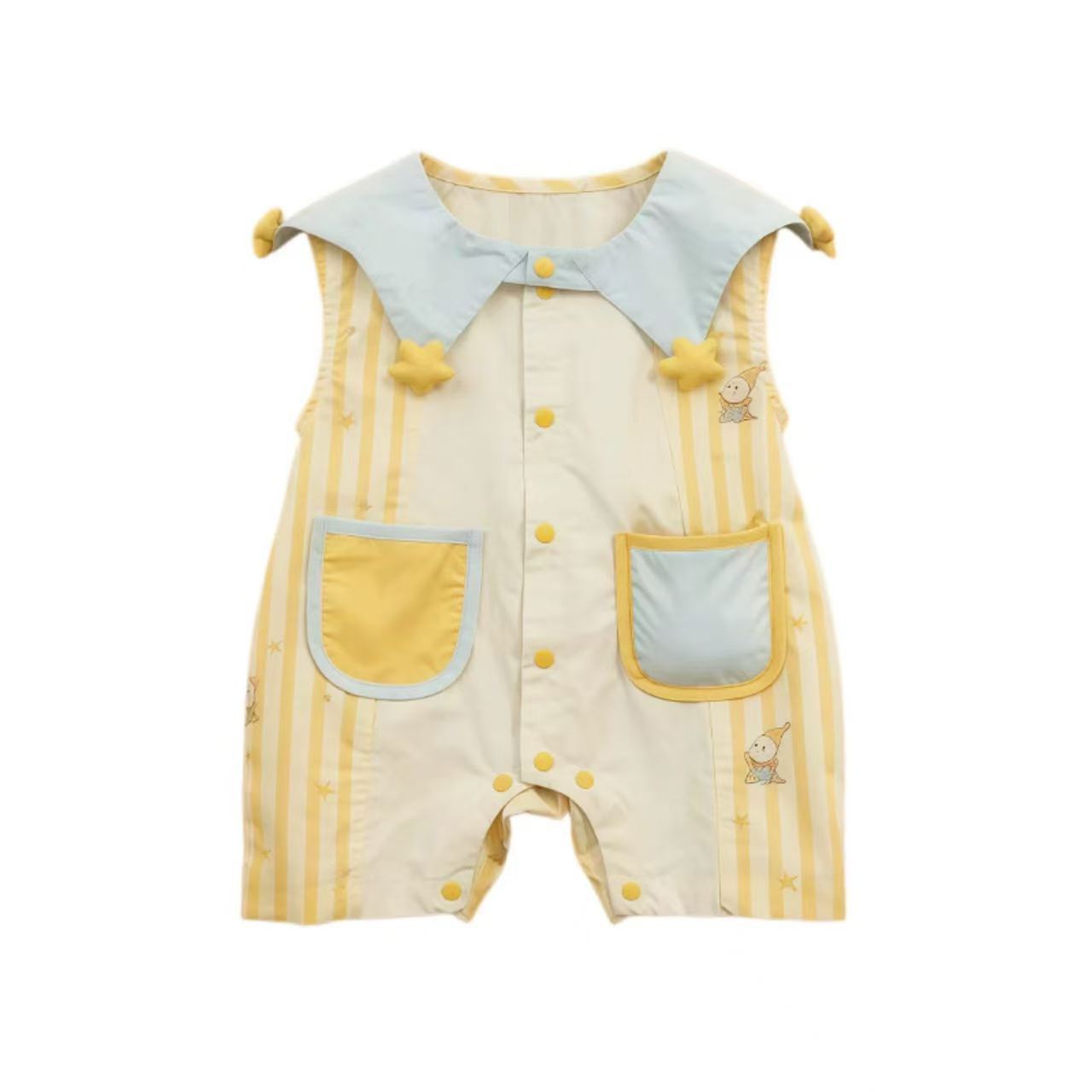 Female Born Clothes Cartoon Cute Jumpsuit Sleeveless Jumpsuit, Climbing Suit