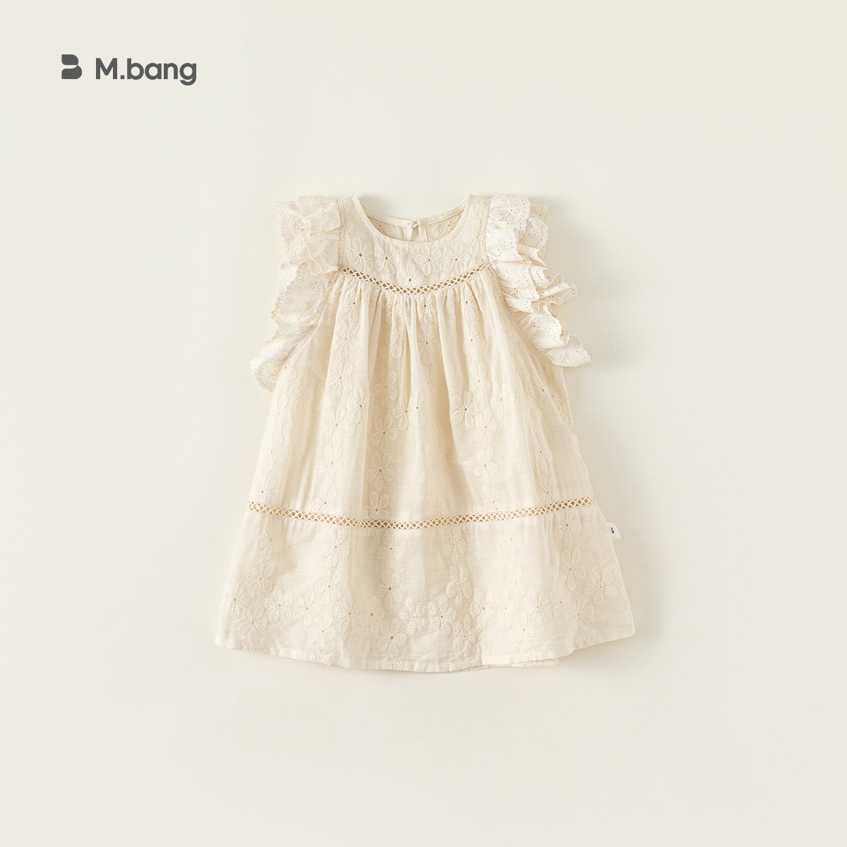 Children's Clothing Summer Sweet Flying Sleeve Hollow Flower Skirt A- Children's Dress