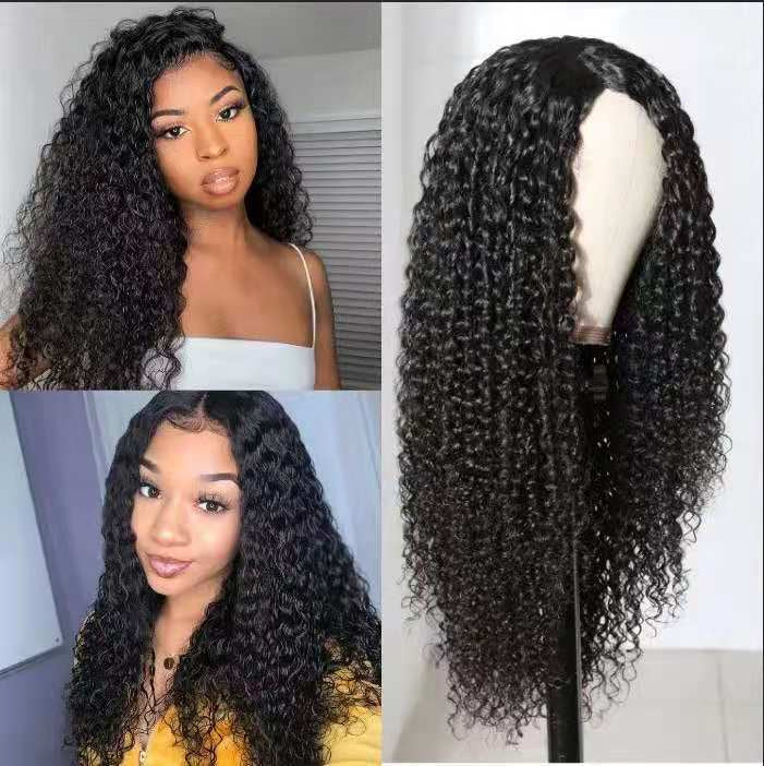 Fashion Front Lace African Small Volume Fluffy Curly Wig Long Curls