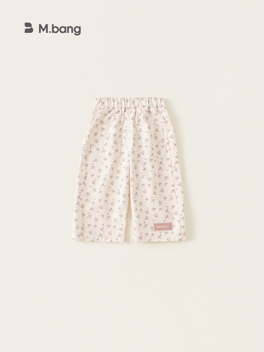 Women's & Children's Clothing Spring Trousers Loose Korean Floral Children's Pants