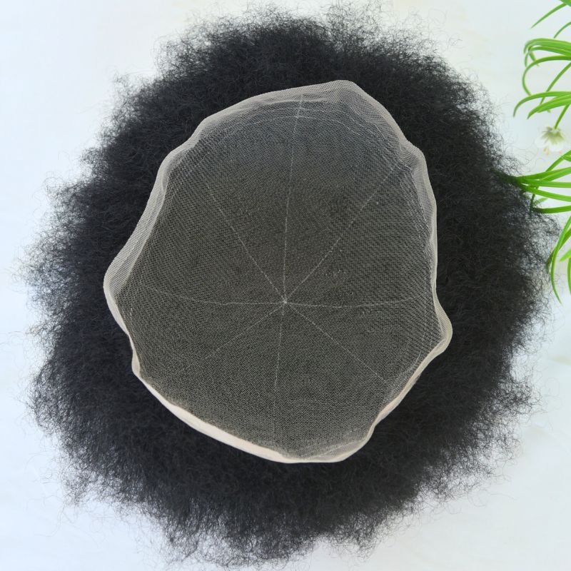 Explosion African Curvature Curly Full Hand Real Hair Wig