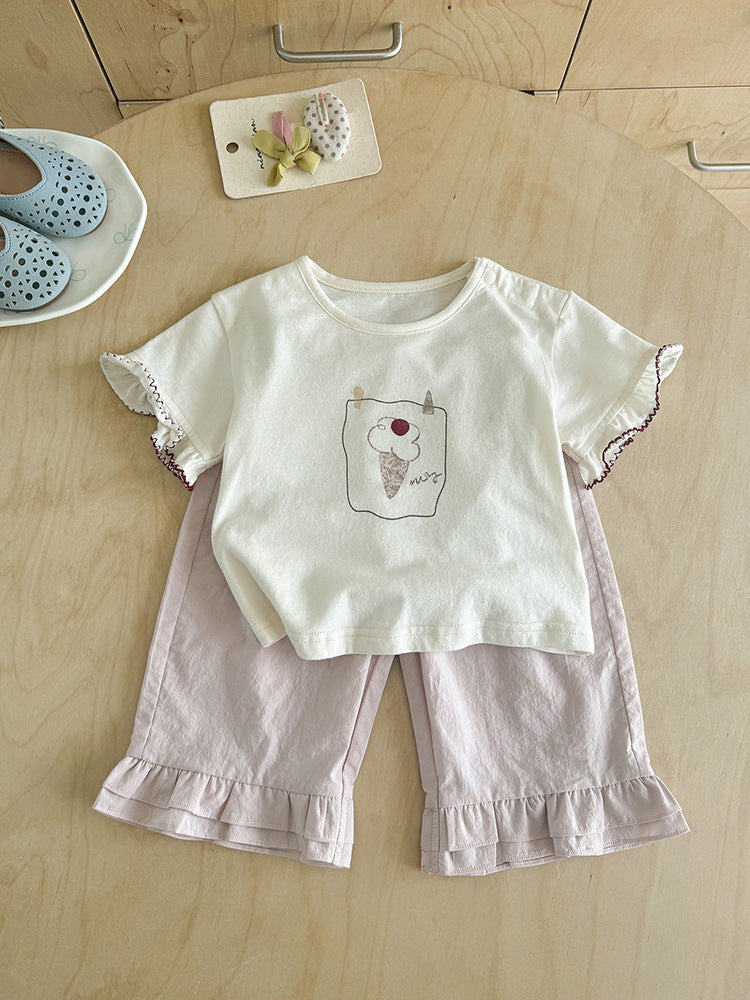 Summer Cartoon Short Sleeve Thin Versatile Children's T-shirt