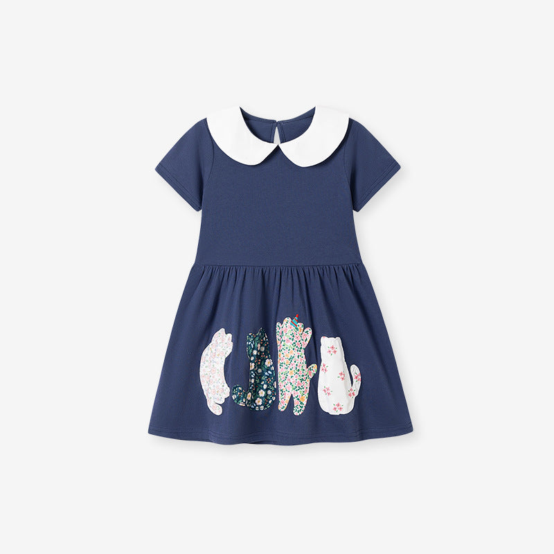 Classic Versatile Summer Cute Skirt Shirt Children's Dress