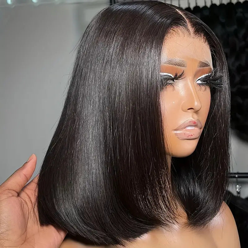 Popular Beautiful Lace Bob Sheath Front Wig Short Straight Hair