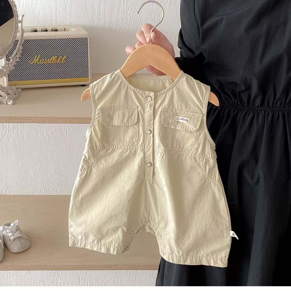 Thin Boy First Month Old Days Super Cute Vest Jumpsuit Jumpsuit, Climbing Suit