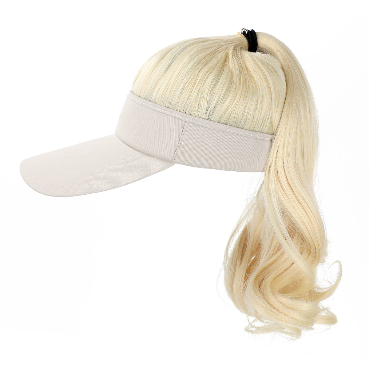 Personality Horse Tail Wavy Roll Pink Wig Ponytail