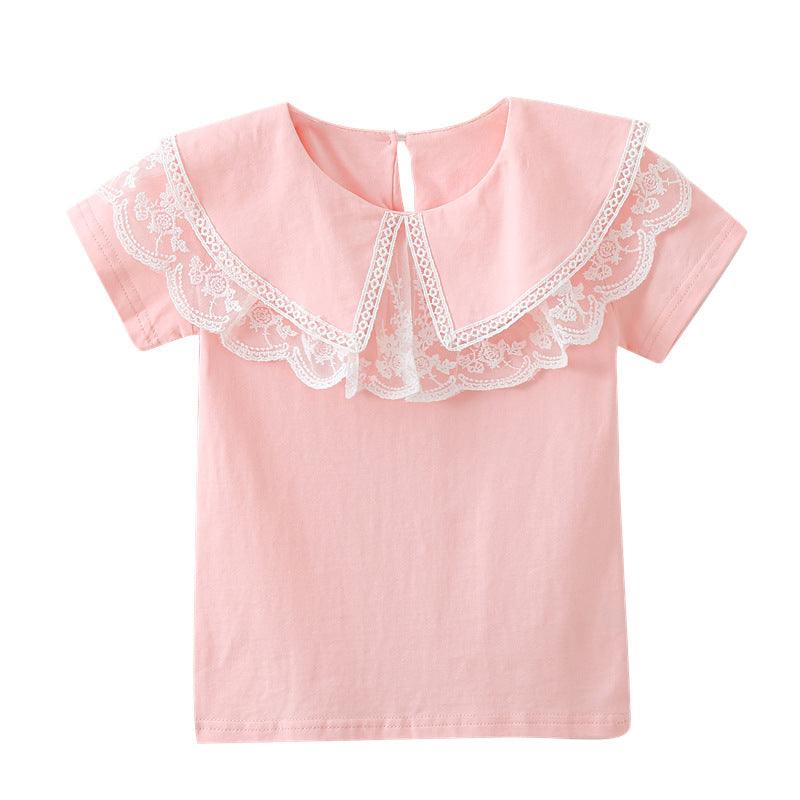 Children's Cotton Middle Big Summer Half Sleeve Children's T-shirt