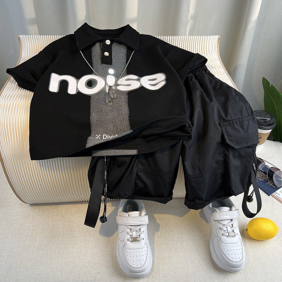 Children's Boy Summer Clothing Handsome Short-sleeved Korean Style Children's Suit