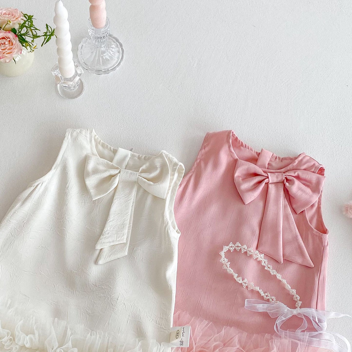 Children's Princess Summer Solid Color Tulle Skirt Trendy Korean Children's Dress